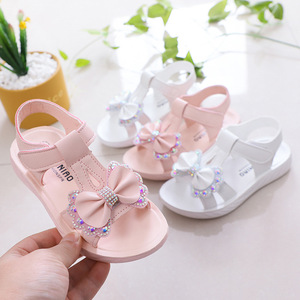 Venta de verano niños prendas de vestir Zapatos arco suela de goma dulce princesa sandalias para bebé niña - Product Image 1