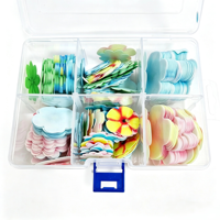 Feuilles comestibles en papier wafer en vrac, motifs floraux, en boîte de rangement, vente en gros, direct usine, fourniture OEM, en stock, pour décoration de gâteaux