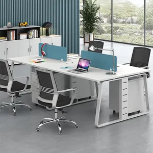 Various Good Quality Staff Table 4 Person Furniture Workstation Modular Work Stations