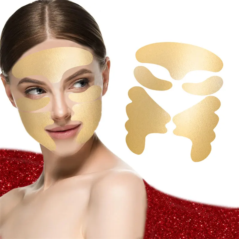 ZS 개인 라벨 재사용 가능한 실리콘 주름 제거 스티커 얼굴 이마 눈 실리콘 패드 주름 방지 노화 피부 리프팅 패치
