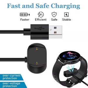 Cable cargador USB para <span class=keywords><strong>Amazfit</strong></span> <span class=keywords><strong>Bip</strong></span> <span class=keywords><strong>3</strong></span> <span class=keywords><strong>3</strong></span> Pro <span class=keywords><strong>GTS</strong></span> 4 Mini GTR 2 GTS2 Mini T-Rex Pro GTR 2E Cable magnético de carga - Product Image 4