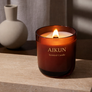 Vela Aromática AIKUN en Vaso de Vidrio Premium con Cera de Soya de Larga Duración para Ambiente Hogareño - Product Image 4