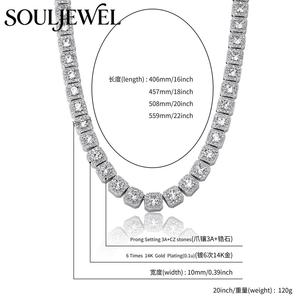 Collar con Colgante Hip Hop Souljewel Iced Candy, Chapado en Oro, Cobre con Incrustaciones de Zirconia, Cadena Gruesa, Joyería de Estilo Urbano para Hombres y Mujeres - Product Image 5