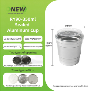 Vaso de Aluminio para Cerveza o Refresco, Reciclable, para Campamento, Fiestas, <span class=keywords><strong>9O</strong></span> Caliber, 12 oz, para Bebidas Frías - Product Image 4