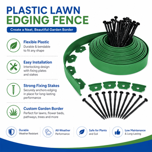 Bande <span class=keywords><strong>de</strong></span> clôture en plastique flexible pour barrière <span class=keywords><strong>de</strong></span> bordure paysagère résistante aux intempéries, séparateur <span class=keywords><strong>de</strong></span> gazon et <span class=keywords><strong>de</strong></span> pierres pour jardin, bande <span class=keywords><strong>de</strong></span> clôture en plastique - Product Image 3