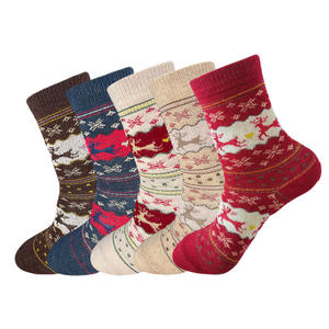 Chaussettes tubulaires créatives d'automne-hiver, style européen et américain, pour le Nouvel An, <span class=keywords><strong>Noël</strong></span>, bonhomme <span class=keywords><strong>de</strong></span> neige, Père <span class=keywords><strong>Noël</strong></span>, tricotées, chaussettes <span class=keywords><strong>de</strong></span> printemps - Product Image 1