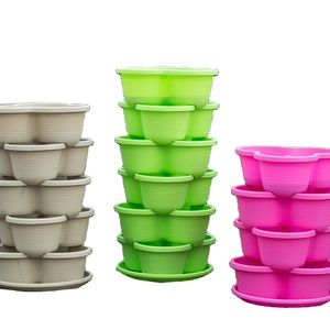 Produto de jardim pote de plastico vertical jardim vaso de flores