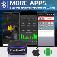 Escáner de Diagnóstico OBD II/EOBD ICar Pro 2S ELM327 BT 5.2 con Soporte para Android/iOS, Lector de Códigos de 12V