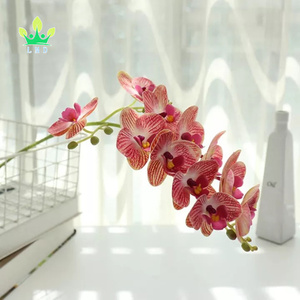 Flor Artificial blanca de 9 cabezas, mariposa Artificial de imitación, orquídeas, Rama, decoración de boda - Product Image 6