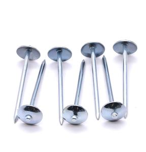 "गेज 9 hdg जस्ती 2.5 लंबाई 9 hdg जस्ती लोहे के छल्ले के सिर की छत वाले नाखून और वॉशर के साथ - Product Image 5