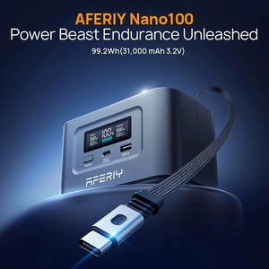 AFERIY AF-PB010 100W 99.2Wh สถานีไฟฟ้าพกพา คลื่นไซน์บริสุทธิ์ แบตเตอรี่ LiFePO4 ขนาดพกพา สำหรับใช้งานกลางแจ้งและในรถยนต์ - Product Image 3