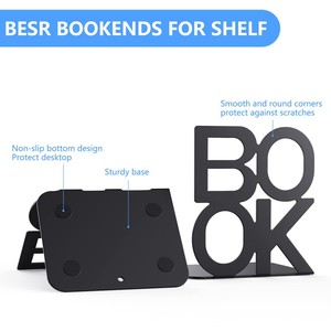 Einzigartige L-Form Metall Buchs tütze dekorative Bücher enden Design Bücher stopper für Regal - Product Image 4