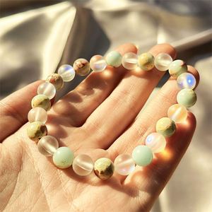 Bracelet en pierre naturelle avec perles de verre colorées, pour la prospérité et la richesse, bijoux personnalisés haut de gamme, carte de conseils d'entretien - Product Image 5