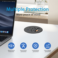 Prise de courant encastrée neuve de haute qualité avec ports USB PD20W et câbles rétractables