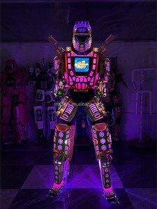 Disfraz de DJ con Robot gigante LED, talla única, ropa de actuación para zancos de salón, caminante, baile flamenco luminoso - Product Image 5