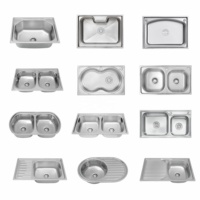 Évier de cuisine à cuve unique avec égouttoir, évier de cuisine moderne, évier de cuisine commercial 100x50cm, évier de cuisine en acier inoxydable