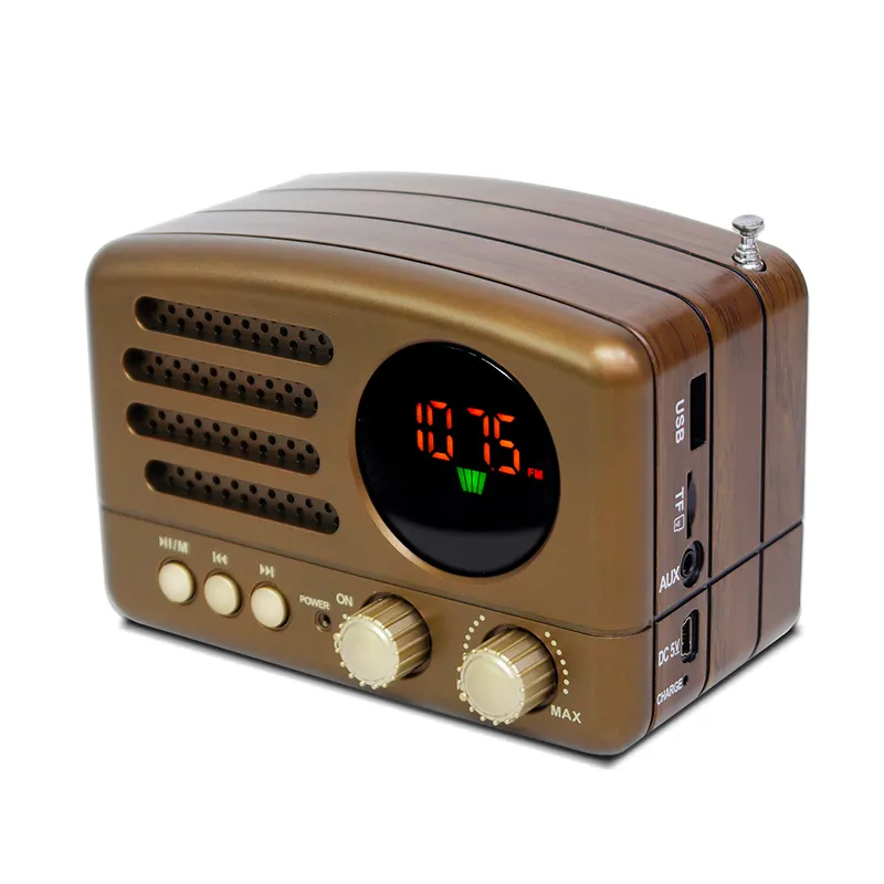 M-U162BT Portable Retro Radio Fm Am Sw 3 Band Mini Radio Wireless Speaker Usb Tf Bt Mp3 Retro Radio