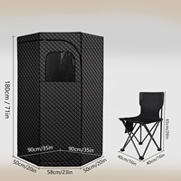 Sauna infrarouge pentagonal portable moderne et pratique, bande de lumière rouge 660 nm, 110V/220V, acrylique étanche, pour appartement