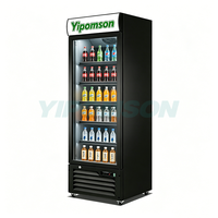 Vitrine Réfrigérée en Verre pour Boissons Froides, Bières et Sodas, avec Écran Intelligent, Anti-Givre et Étagères Réglables