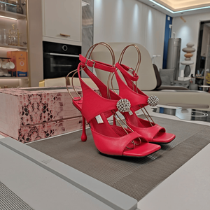 Sandalias Jimmy para Mujer con Pedrería, Punta Cuadrada, Correa en el Tobillo y Tacón de Aguja, Ideales para Bodas, Damas de Honor y Eventos Nocturnos - Product Image 3