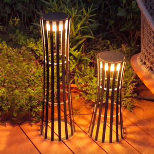 Lampe solaire de jardin en acier inoxydable étanche IP54 avec télécommande pour cour extérieure, <span class=keywords><strong>lampadaire</strong></span> LED - Product Image 4