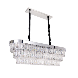 إضاءة Zhongshan تصميم جديد على الطراز الاسكندنافي مصباح كروم ثريا مستطيلة للجسم لغرفة المعيشة ديكور المنزل البرق - Product Image 3