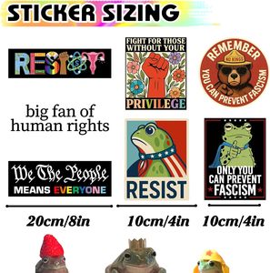 Calcomanías de Vinilo Removibles Resistentes al Agua y a los Rayos UV con la Lema 'Resist Hummen Rights', LGBTQ, Igualdad Trans, Justicia Social Liberal - Product Image 3