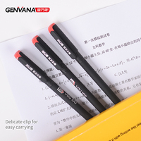 Stylos gel GENVANA en gros, encre noire, grip en caoutchouc, pointe aiguille 0,5 mm, pour examens, école, bureau