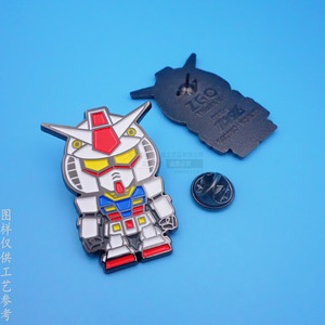 Broche de aleación de zinc con diseño de personaje de Gundam Mobile Suit, regalo para fanáticos del anime - Product Image 1