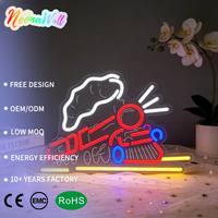 Enseigne néon LED murale en forme de train Neonawall, IP65, USB, à intensité variable, personnalisable, en acrylique, pour décoration murale, maison et fêtes, cadeau