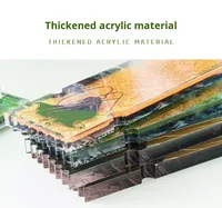 Supports de briques en acrylique liquide effet sable, motif billets de cinéma, simples et mignons, thème étoiles et anime, articles de collection DIY, ornements, figurines sur mesure, faits à la main