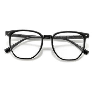 Montures de lunettes rectangulaires style coréen TR90 81027 anti-lumière bleue pour hommes, monture extra large, verres PC, pont moyen - Product Image 1