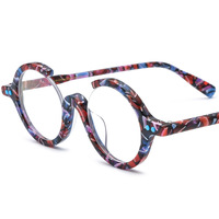 Gafas Ópticas de Acetato Plegables con Montura Completa para Hombre y Mujer, Diseño Vintage Retro para Lentes Graduadas, Nueva Marca 2025