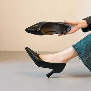 <span class=keywords><strong>Chaussures</strong></span> à talons hauts pointus et à bout peu profond pour femme, modè<span class=keywords><strong>le</strong></span> Camellia Summer Solid, nouvelle collection haut <span class=keywords><strong>de</strong></span> gamme 2026, à enfiler - Product Image 3