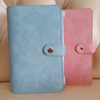 Carnet de notes A6 en cuir Pu à couverture souple, Portable et personnalisé, classeur à feuilles mobiles, classeur à anneaux