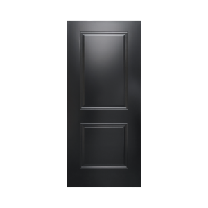 Puerta de entrada exterior moderna de acero con dos paneles empotrados, resistente al agua y al fuego, para el hogar, venta al por mayor de fábrica. - Product Image 1