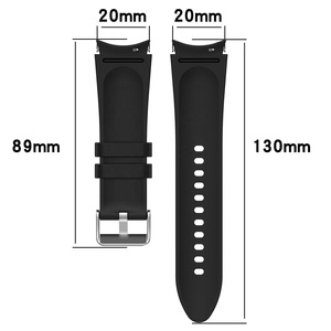 Nueva Correa de Reloj de Silicona y Cuero de Lujo, Material de Alta Calidad, Correa de Repuesto para Samsung Watch6/6 Classic/5/5 Pro/4/4 Classic - Product Image 3