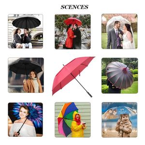 Promotional Gift Double Layer Straight Handle 30 Inches <b>Umbrella</b> Advertised Business Windproof 8 Strong Ribs Golf <b>Umbrella</b> - Product Image 4