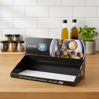 Étagère de présentation en carton ondulé pour bouteilles de sauce