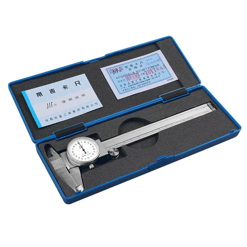 Customization 0-300mm High Precision Stainless Steel Dial Vernier Caliper Industrial Use With Locking Screw Dustproof Shield