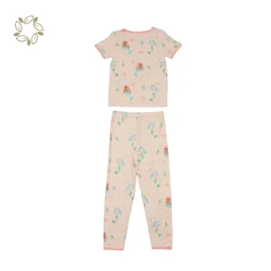Бамбуковые пижамы для детей, Детский комплект для сна, органические летние пижамы для младенцев, домашняя одежда, детские пижамы