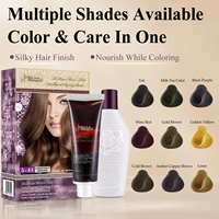 Tinte para el Cabello Saludable en Oferta, Tinte para el Cabello Sin Amoníaco, Contiene Crema de Peróxido para Salón de Belleza