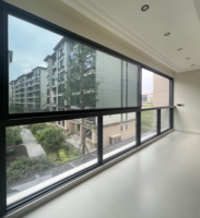 Fenêtre pliante extérieure en aluminium à double vitrage PVC, ultra durable, moderne, étanche et insonorisée, pour balcon d'appartement, hôtel