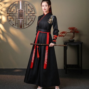 Robe Kimono Hanfu pour femme, style <span class=keywords><strong>chinois</strong></span> traditionnel, broderie, costume de danse Wushu, vêtements orientaux, cosplay - Product Image 3