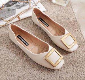NEW Casual Fashion Slip-on <span class=keywords><strong>ballerine</strong></span> Patent Ladies primavera autunno calzature <span class=keywords><strong>con</strong></span> <span class=keywords><strong>fibbia</strong></span> in metallo <span class=keywords><strong>scarpe</strong></span> basse in pelle - Product Image 6