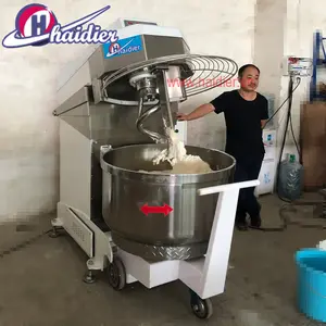 Mezclador de masa Industrial en espiral para pan, 30L, 80L, 130L, 200L, 250L, 300L, 350L, con tazón extraíble y elevador