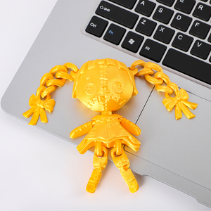 Figurine de Fille à Double Queue Imprimée en 3D, Poupée d'Horreur Congelée, Célèbre sur Internet, Échelle 1/12, Décoration Mignonne et Effrayante, Cadeau pour Enfants - Product Image 6