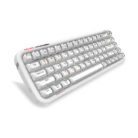 2,4 Ghz BTE Inalámbrico 68 Teclas Semi Transparentes Teclas USB Oficina RGB Teclado Recargable PC de Escritorio Computadora Portátil Teclados