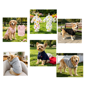Polo pour chien en coton doux et respirant, logo personnalisé, pour chiens de petite, moyenne et grande taille - Product Image 1