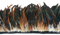 Bleu marine couture tissu ruban coq plume frange garniture pour bricolage artisanat vêtements robe Costume chapeau accessoire fête décor à la maison